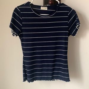 Stretchy Tight Fitting Ruffled Top